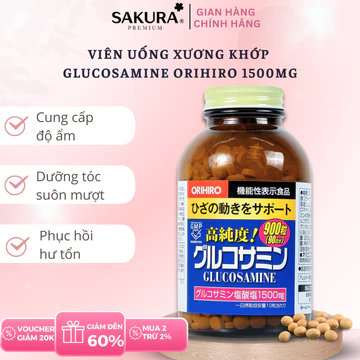 Viên uống xương khớp Glucosamine Orihiro 1500mg 900 viên chống loãng xương