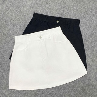 Chân váy chữ A Bigsize nữ chất vải Kaki dày dặn có lót quần khóa kéo có túi dáng ôm lưng cao tôn vòng eo CV11