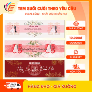 Tem Dán Chai Nước Khoáng Tem Suối Đám Cưới - Theo yêu cầu - Nhiều mẫu cập nhật liên tục
