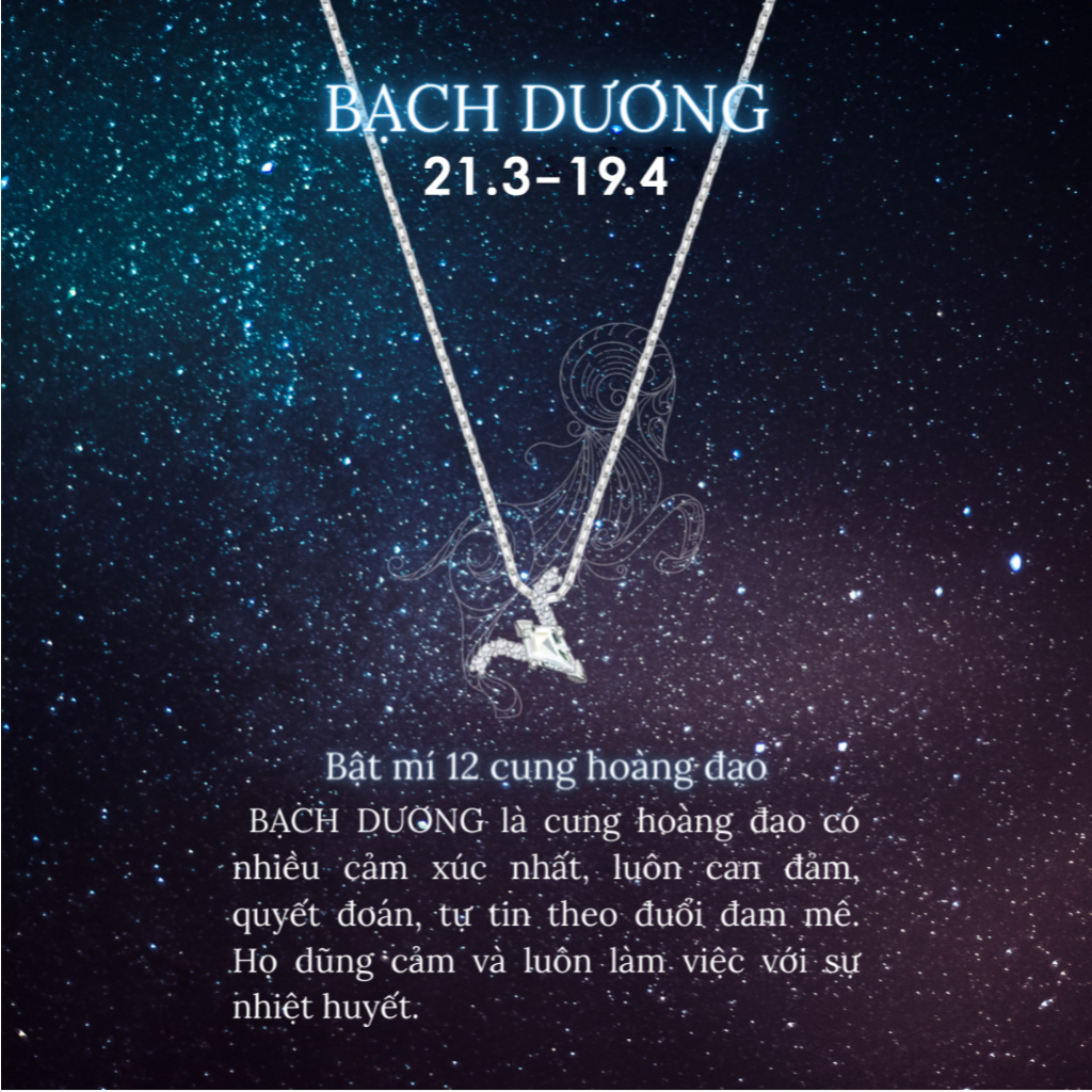 Ảnh Dây chuyền nam nữ 12 cung hoàng đạo CDE Zodiac Pendant Necklace Silver - Dây chuyền nam nữ Lamy 3