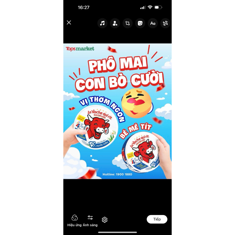 Combo 2 Hộp Phô mai Con Bò Cười Bổ Sung Canxi 8miếng tam giác 120g