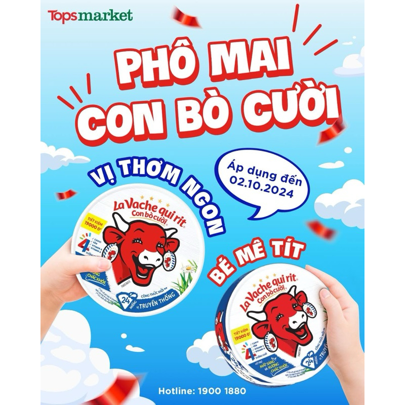 Combo 2 Hộp Phô mai Con Bò Cười Bổ Sung Canxi 8miếng tam giác 120g
