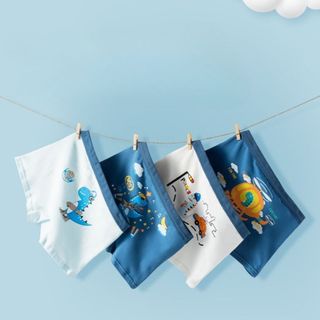 COMBO 4 Quần sịp đùi bé trai chất cotton mát mẻ họa tiết khủng long ngộ nghĩnh cute L1018 DEVARI
