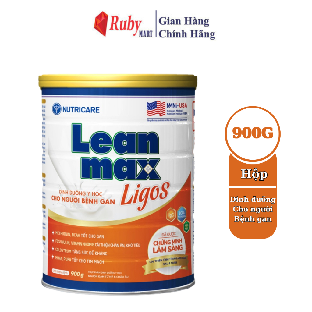 Sữa bột Leanmax Ligos 900g - Dinh dưỡng hỗ trợ cho bệnh gan, xơ gan ...