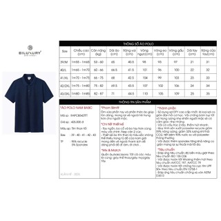 [T7_MUA 1 TẶNG 1] Áo Polo Nam BILUXURY 9APCB542 Chất Sợi DTY Co Giãn Mềm Mại Chống Xù Chống Tia Cực Tím
