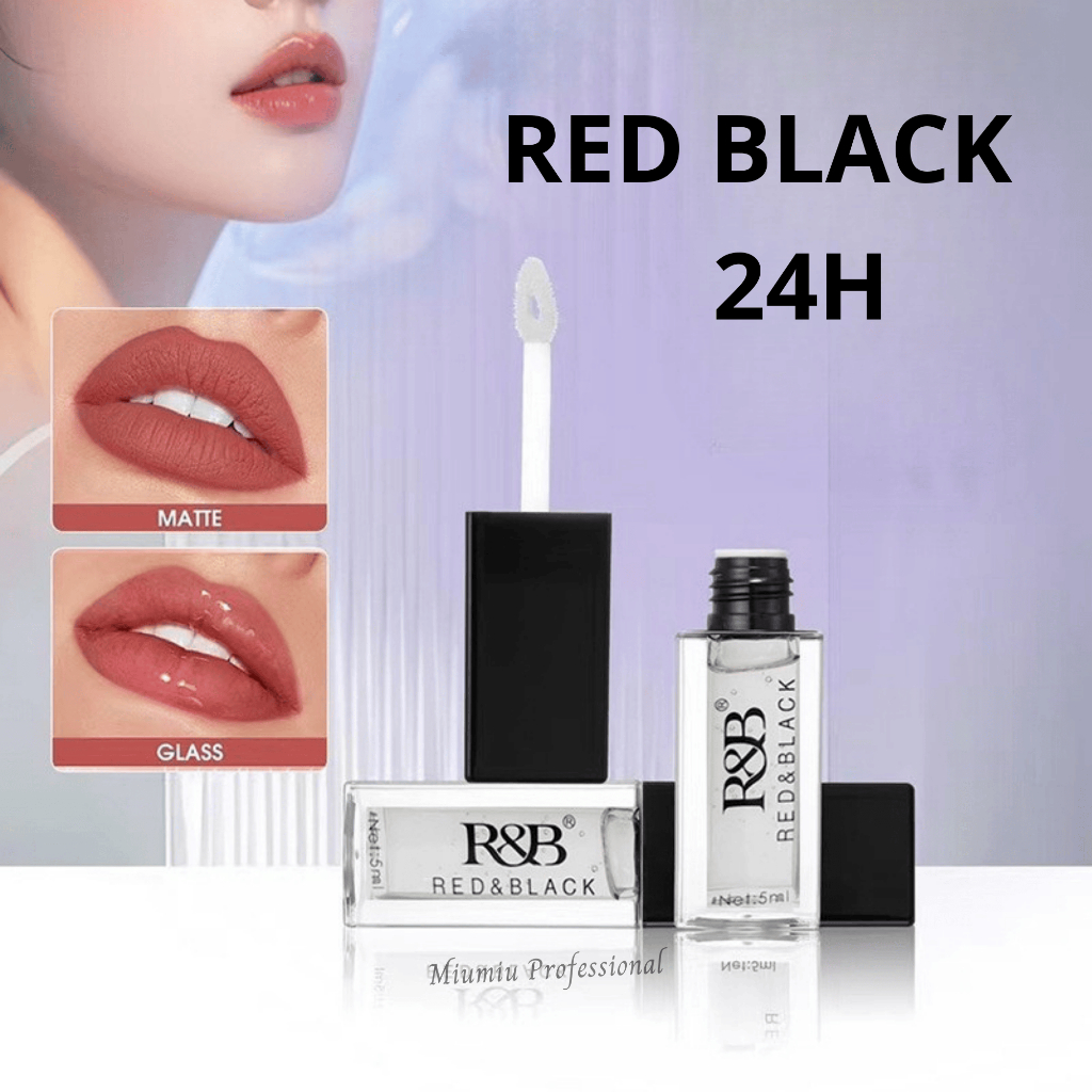 Son bóng Red&Black dưỡng ẩm và căng bóng môi bền màu lâu trôi dùng cho makeup chuyên nghiệp