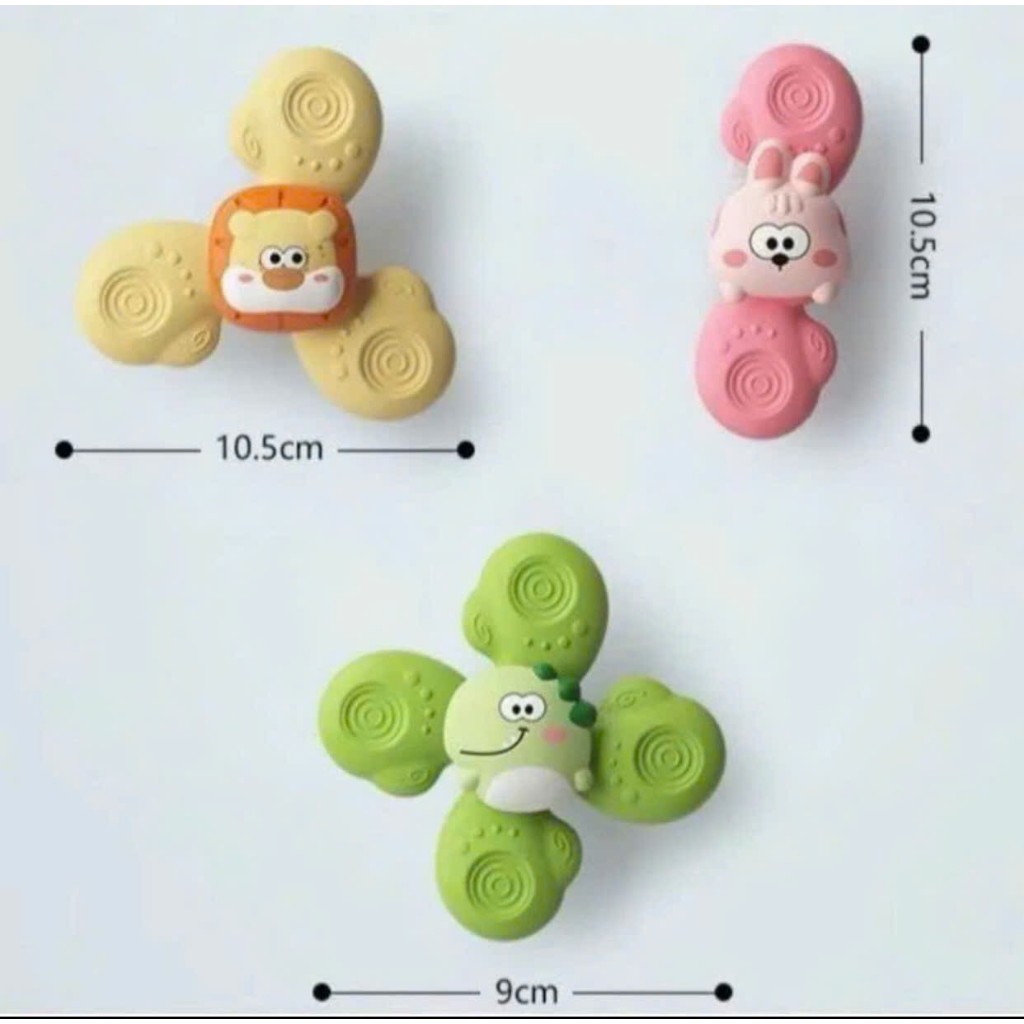 Đồ chơi con quay Spinner SET 3 Chong Chóng Spinner Hoạt Hình Con Vật Ngỗ Nghĩnh Cho Bé