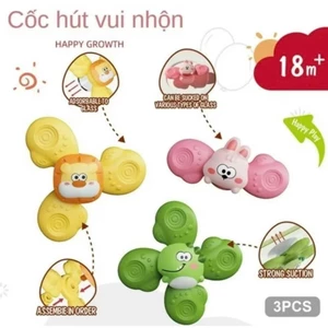 Đồ chơi con quay Spinner SET 3 Chong Chóng Spinner Hoạt Hình Con Vật Ngỗ Nghĩnh Cho Bé