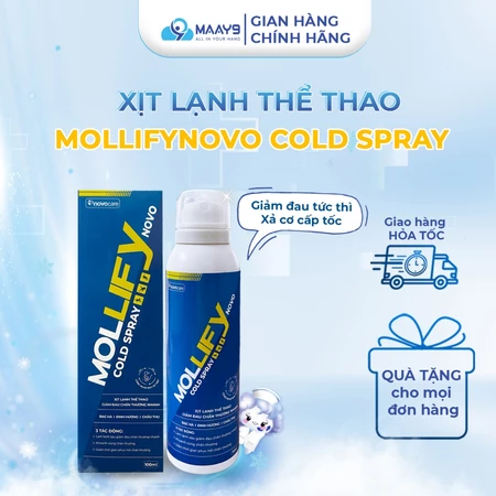 Xịt lạnh thể thao Mollifynovo Cold Spray giúp phong tỏa chấn thương cơ khớp, chống viêm 100ml