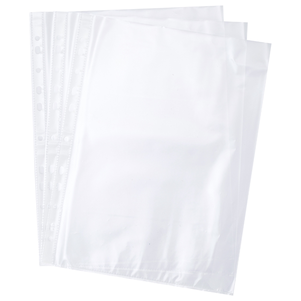 Sơ mi lỗ Deli Túi 11 lỗ lưu trữ tài liệu loại dày (tập 100 cái) dành cho văn phòng học sinh sinh viên