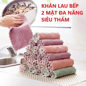 Khăn Lau Đa Năng 2 Mặt - Khăn Lau Bếp Đa Năng 2 Mặt Siêu Tiện Lợi (1 Chiếc)