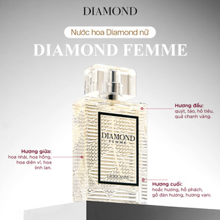 [MUA 1 TẶNG 1] Nước Hoa Nữ Diamond Femme hương sang trọng, quyến rũ 45ml