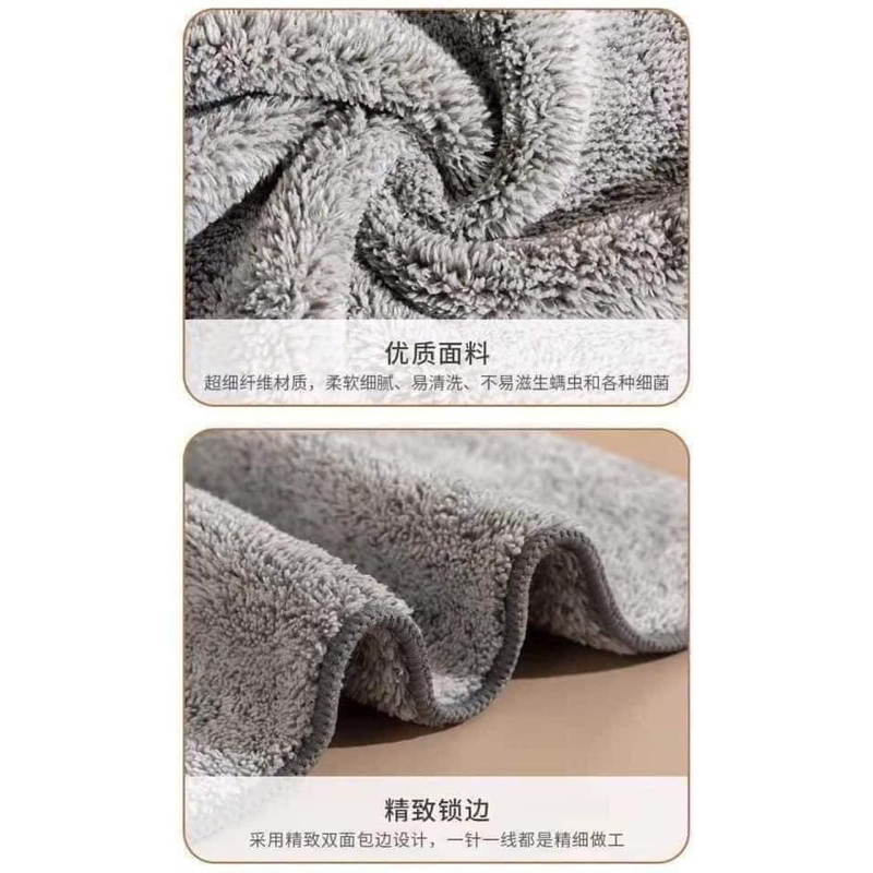 [ComBo] 10 Khăn Lau Đa Năng 2 Mặt Vuông Xám Siêu Thấm, Siêu Mịn Thấm Hút Kháng Khuẩn Tiện Lợi | BigBuy360 - bigbuy360.vn
