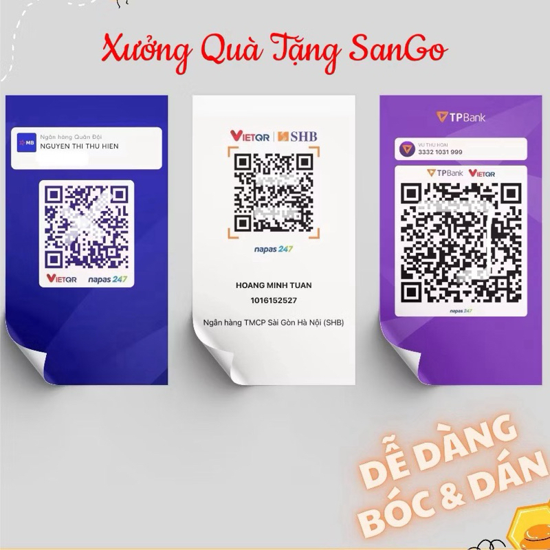 Decal giấy dán mã qr - lột dán  - Xưởng quà tặng Sango