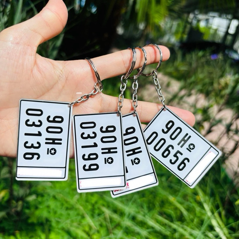 Móc khoá  in biển so xe theo yêu cầu- Quà Tặng SanGo