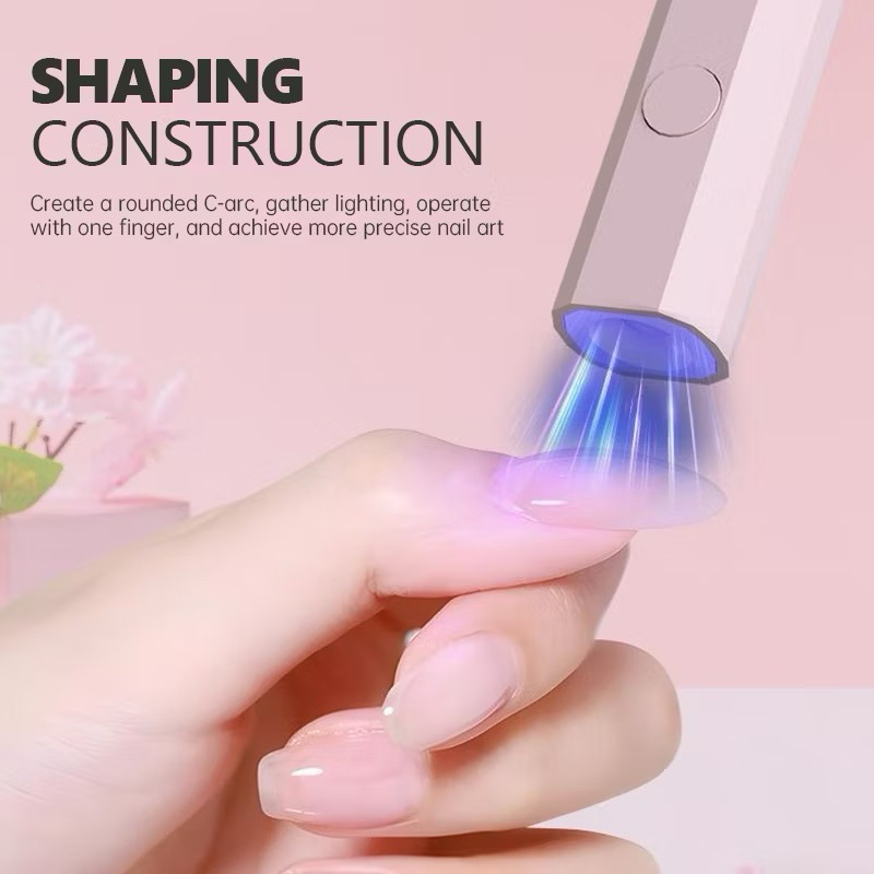 [Ưu đãi sản phẩm mới] Đèn hơ móng mini 1 ngón tích điện, Máy hơ gel nail 1 bóng