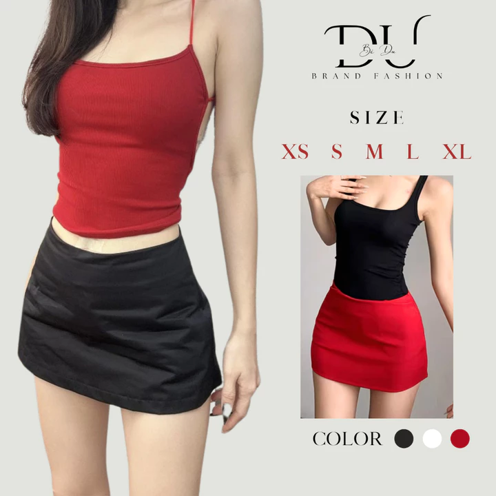 Chân Váy Ngắn Nữ Lông Thỏ Mini Skirt Trơn Basic Chân Váy Cạp Thấp Trẻ Trung Cá Tính Chân Váy Siêu Ngắn Phong Cách Y2K – 7