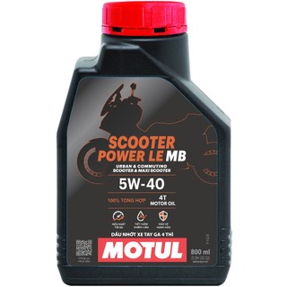 Dầu nhớt xe tay ga Motul Scooter Power LE 4T 5W40 dung tích 0.8L
