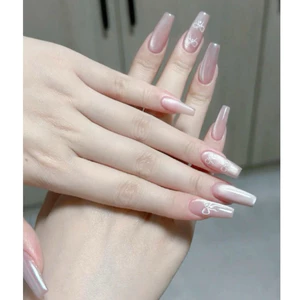 NAIL BOX MẮT MÈO HỒNG STICKER NƠ
