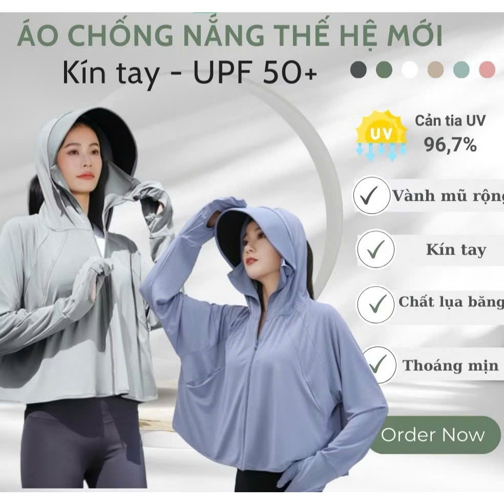 Áo chống nắng nữ Cánh Rơi chất Thun Lạnh mềm mịn, Chống tia UV