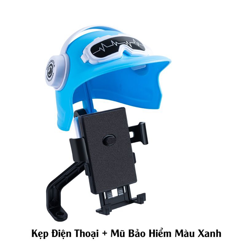Giá điện thoại xe máy kèm Mũ Bảo hiểm che mưa nắng.
