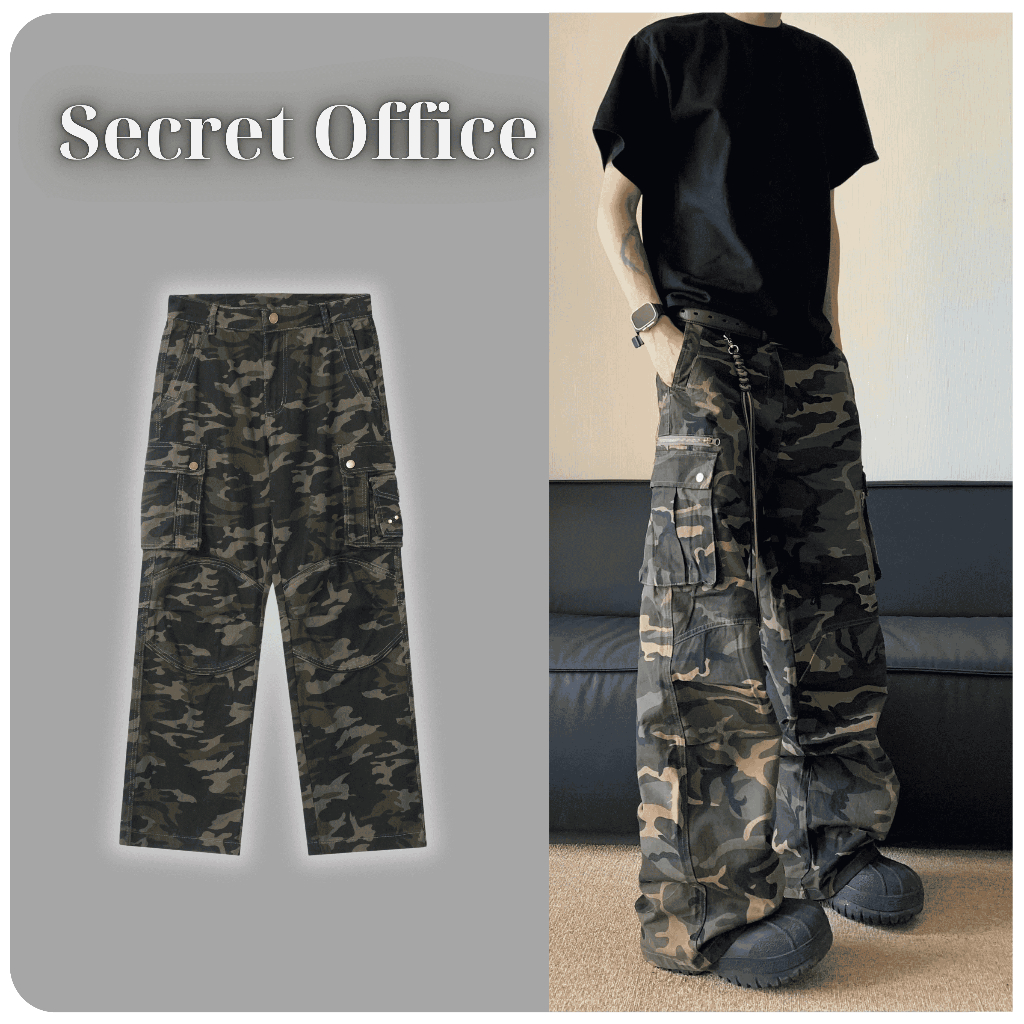 Quần Kaki Cargo Camo Pants Nhiều Túi Hộp SECRET, Quần Cargo Nam Nữ Ống ...