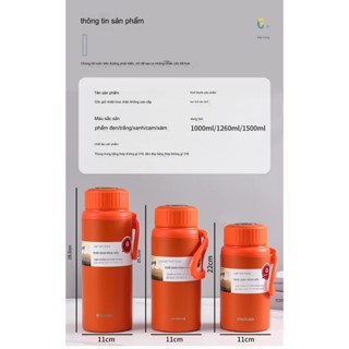 Bình giữ nhiệt 1000-1500ml Hilogi inox 316, bình nước inox sơn nhám chống xước giữ nhiệt lạnh 20g, nóng 10h