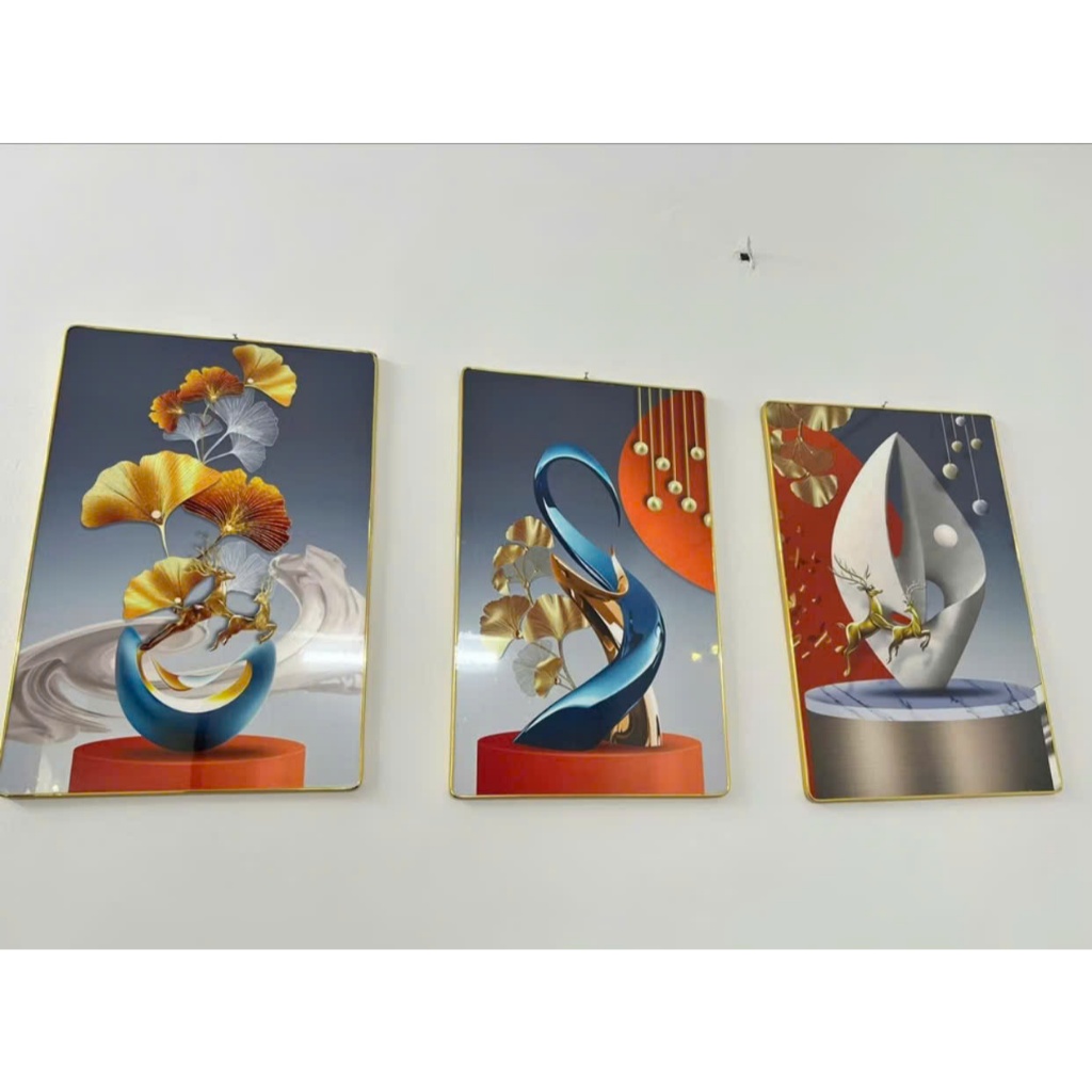 50 Bộ 3 Tranh Tráng Gương Treo Cầu Thang Cao cấp - Trang Trí Nhà Cửa.