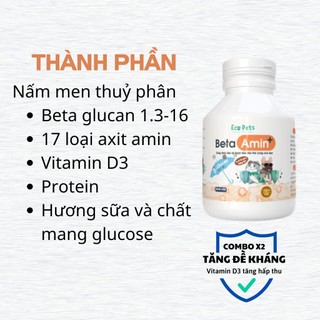 [Gói 5g] Beta Amin - Bột Dinh Dưỡng EcoPets Tăng Cường Đề Kháng & Hỗ Trợ Miễn Dịch Cho Mèo Chó
