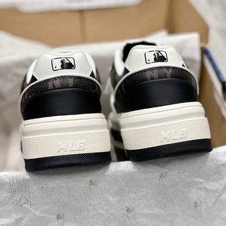 Giày thể thao bigsize nam nữ MLB NY dáng chunky độn đế tăng chiều cao màu trắng đen , sneaker thời cao cấp dư xịn