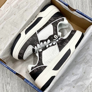 Giày thể thao bigsize nam nữ MLB NY dáng chunky độn đế tăng chiều cao màu trắng đen , sneaker thời cao cấp dư xịn
