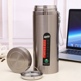 Bình giữ nhiệt 1500ml inox 304 có khay lọc trà và dây xách, bình nước inox giữ nhiệt cao cấp