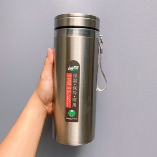 Bình giữ nhiệt 1500ml inox 304 có khay lọc trà và dây xách, bình nước inox giữ nhiệt cao cấp