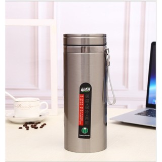 Bình giữ nhiệt 1500ml inox 304 có khay lọc trà và dây xách, bình nước inox giữ nhiệt cao cấp