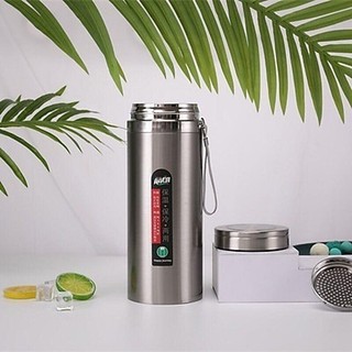 Bình giữ nhiệt 1500ml inox 304 có khay lọc trà và dây xách, bình nước inox giữ nhiệt cao cấp