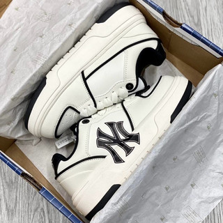 Giày thể thao sneaker bigsize nam nữ MLB chunky NY độn đế tăng chiều cao màu đen trắng , sneaker thời trang cao cấp