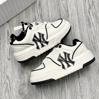 Giày thể thao sneaker bigsize nam nữ MLB chunky NY độn đế tăng chiều cao màu đen trắng , sneaker thời trang cao cấp