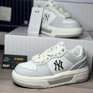 Giày thể thao bigsize nam nữ MLB NY chunky màu trắng ghi siêu êm nhẹ độn đế tăng chiều cao , giày thời trang cao cấp