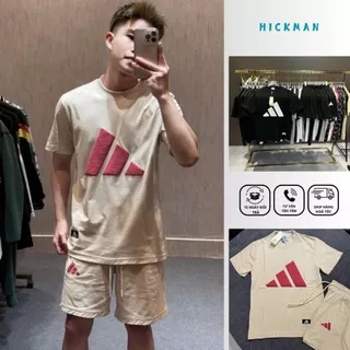 Bộ Quần Áo Nam A Đi Đát Trơn In 3 Vạch Nổi Siêu CHất - Bộ Quần Áo Nam Nữ A Đii Đátt Trơn Basic Cao Cấp