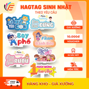 Hagtag Sinh Nhật Phụ Kiện Chụp Hình Sinh Nhật - Có In Theo Yêu Cầu - Nhiều mẫu mã đa dạng