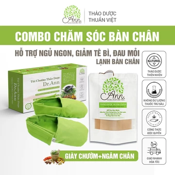 Combo Chăm Sóc Bàn Chân, Giaỳ Chườm Thảo Dược và Túi Thảo Dược Ngâm Chân Dr.Ann