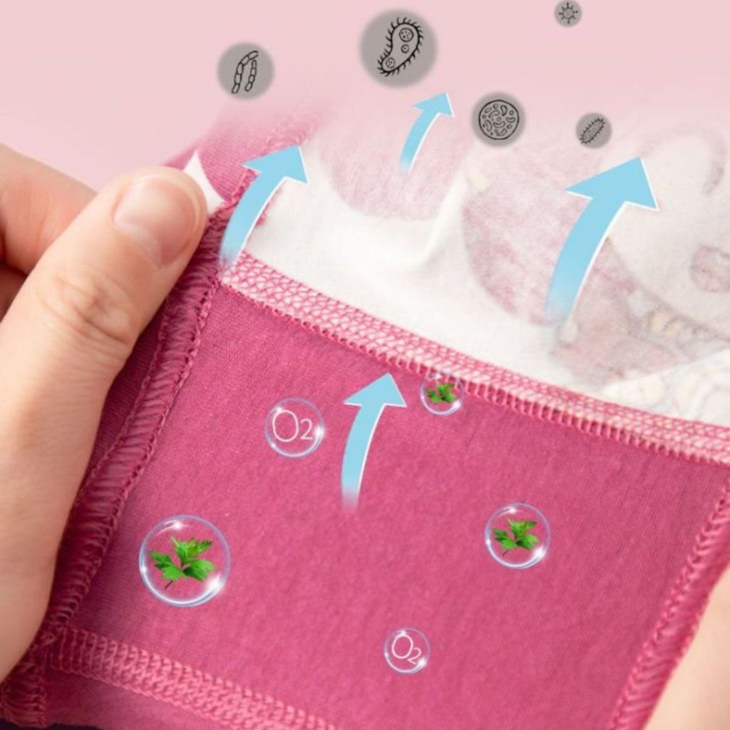 COMBO 4 Quần chip đùi bé gái chất cotton co giãn thấm hút đáy kháng khuẩn họa tiết cute LANIXA L8009