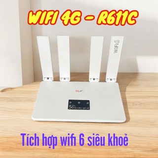 Bộ phát wifi từ sim 4G, Cục phát wifi 4G R611C tích hợp wifi 6 khỏe và chạy 24/24