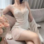 Váy Ngủ Lụa Cánh Tiên Đính Cúc Ngực Sang Chảnh Quyến Rũ Sooya - Mềm Mại, Tinh Tế, Giảm Giá 50% N053
