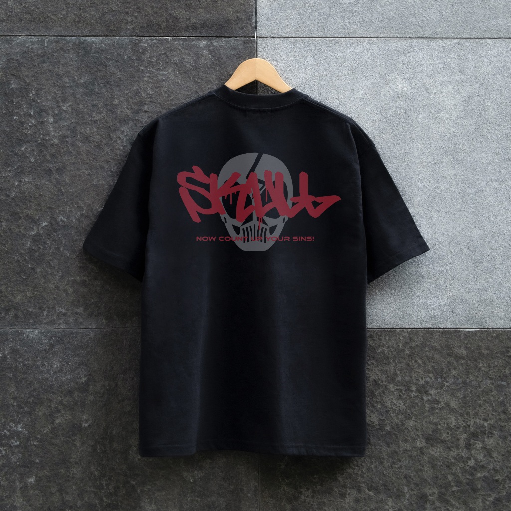 Áo Thun Rider Eternal Skull Thêu Nam Nữ Unisex Form Rộng Oversized