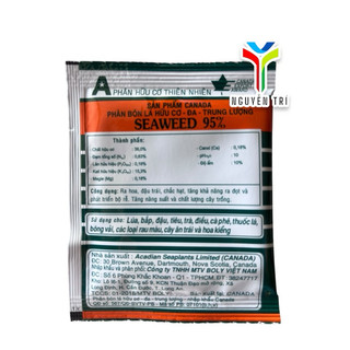 Phân Bón Lá Hữu Cơ Seaweed Rong Biển 95% Canada  (Gói 10g) - Kích Rễ, Ra Hoa, Đậu Quả, Giải Độc Cây