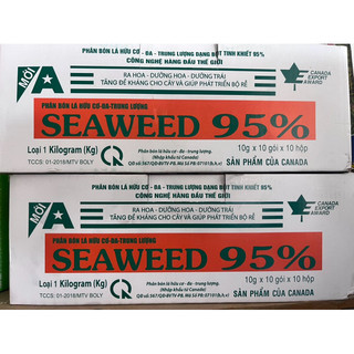 Phân Bón Lá Hữu Cơ Seaweed Rong Biển 95% Canada  (Gói 10g) - Kích Rễ, Ra Hoa, Đậu Quả, Giải Độc Cây