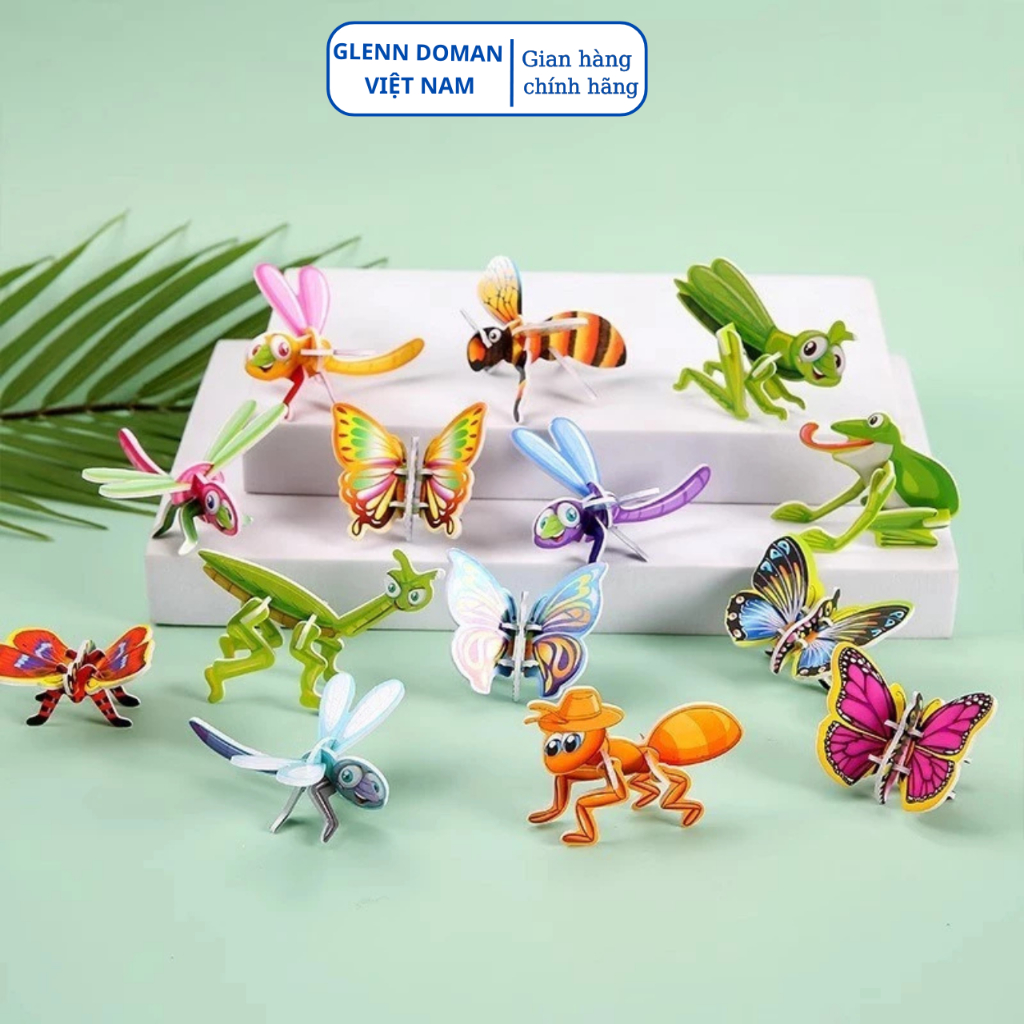 Ảnh Miếng Ghép Xếp Hình 3D Đồ Chơi Sáng Tạo Cho Bé Côn Trùng - Con Vật - Đồ Vật - GLENN DOMAN 1