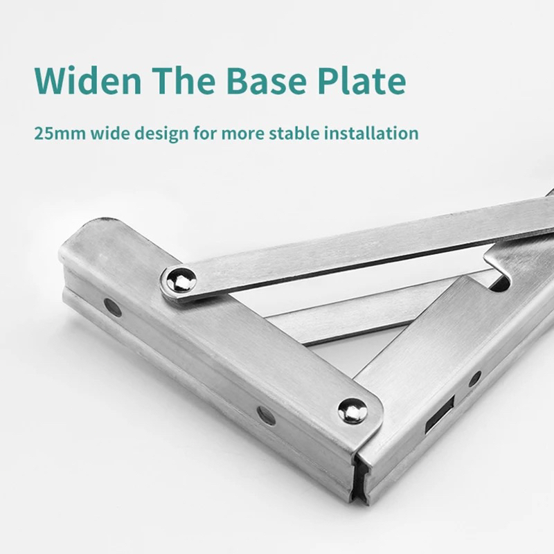 Bản lề gập thông minh bằng inox, Ke đỡ bàn gấp gọn, Ke chữ L gập gắn tường [1 cặp]-BESTPOOL | BigBuy360 - bigbuy360.vn
