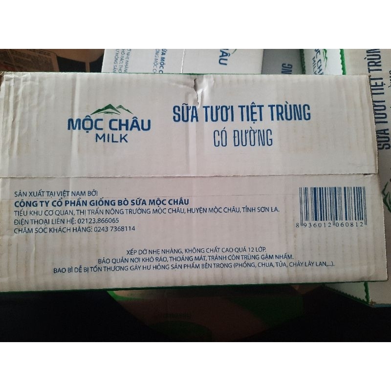 Sữa Tươi Mộc Châu  Sơn La Thùng 48 hộp x 110ml